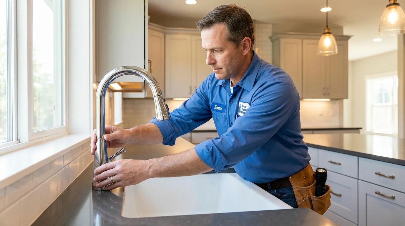 Kitchen faucet installation by Johns Plumbing LLC in Kermit