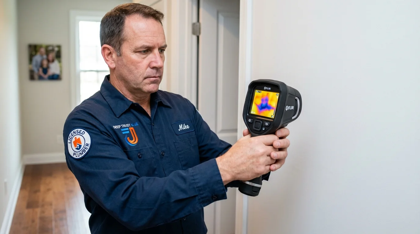 Thermal imaging leak detection by Johns Plumbing LLC in Kermit